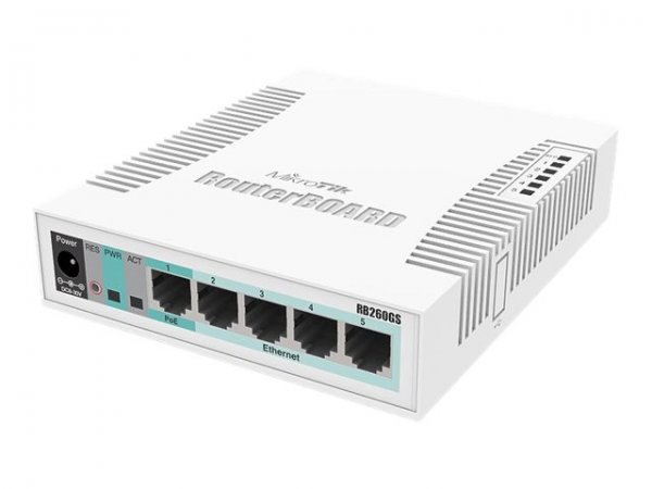 MikroTik RB260GS - Switch - managed - 1 x/1000 PoE - Interruttore - Mini-PCI