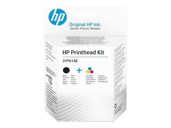 HP Kit testine di stampa originali GT 3YP61AE - nero/tricromia - Nero - Ciano - Magenta - Giallo - I