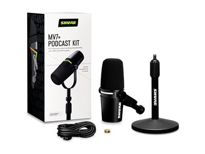 Shure Mikrofon Mv7+ BNDL Schwarz - Microfono - 20 KHz