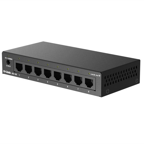 D-Link Fast Ethernet Unmanaged Desktop Switch - Interruttore - 0,1 Gbps