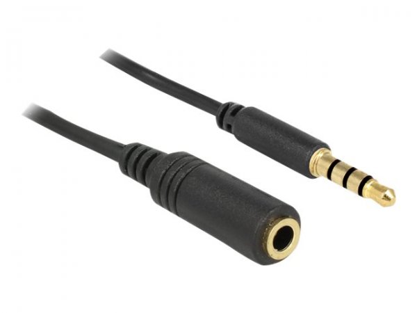 Delock 84666 - 3.5mm - Maschio - 3.5mm - Femmina - 1 m - Nero