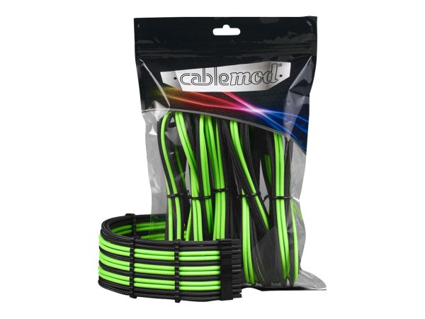 cablemod CM-PCAB-BKIT-NKKLG-3PK-R - Nero - Verde - 250 mm - 170 mm - 50 mm - 516 g - Blister