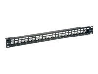 Equip 24-Port Keystone Cat.6 Geschirmtes Patch Panel - Schwarz