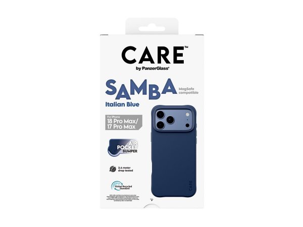 PanzerGlass CARE by Samba Case Italian Blue m. MagSafe iPhone 17/18 Pro