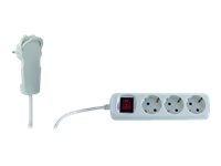 REV Ritter Verlängerungsschnur - Wechselstrom 230 V - 3500 Watt - Ausgangsbuchsen 3 - Strip alimenta