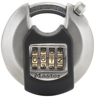 MasterLock M40EURDNUM - Lucchetto convenzionale - Blocco di combinazione - Nero - Acciaio inossidabi