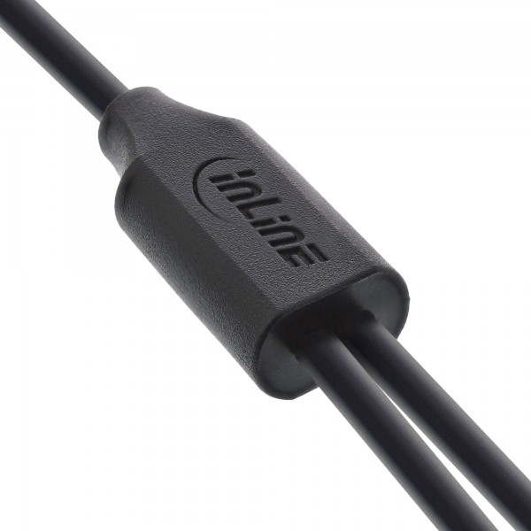 InLine Cavo di ricarica a Y USB 2in1 - da 1x spina USB-A a 2x spina USB-C - 2 m