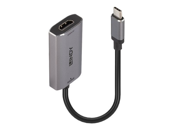 Lindy 43327 - 0,11 m - USB tipo-C - HDMI - Maschio - Femmina - Dritto
