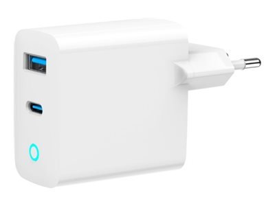 Gembird 2 Port 30W GaN USB fast charger LED white TA-UC-PDQC30L-W-01 - Alimentatore pc/server - 30 W