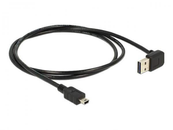 Delock 1m - USB 2.0-A - USB 2.0 mini - 1 m - USB A - Mini-USB B - USB 2.0 - Maschio/Maschio - Nero