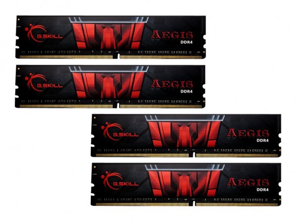 G.Skill Aegis F4-3200C16Q-64GIS - 64 GB - 4 x 16 GB - DDR4 - 3200 MHz - 288-pin DIMM