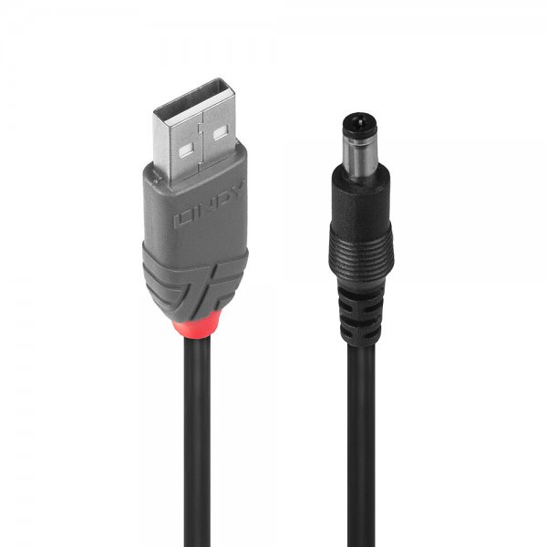 Lindy 70268 - 1,5 m - USB A - dC - USB 2.0 - Maschio/Maschio - Nero