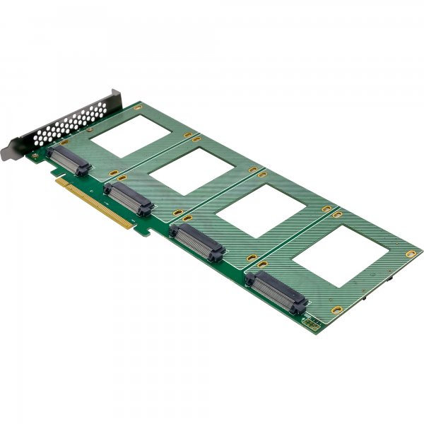 InLine Scheda PCIe a 4x U.2 NVMe interni SFF-8639 - Biforcazione - PCIe x16