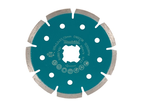 Makita E-02076 - Lama diamantata con orlo segmentato - Cemento - Granito - Marmo - 2,22 cm - 12,5 cm