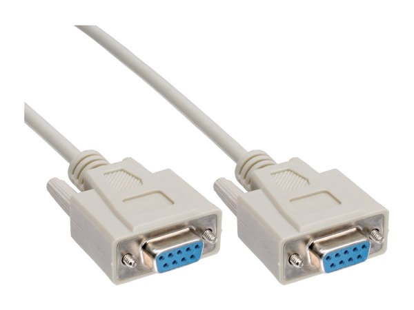 InLine Cavo Nullmodem - Sub-D 9/9pin F-F - beige - pressofuso - UL216 - 1,8m
