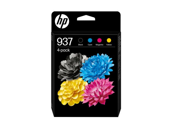 HP Confezione da 4 cartucce di inchiostro CMYK originali 937 - Resa standard - Nero - Ciano - Magent