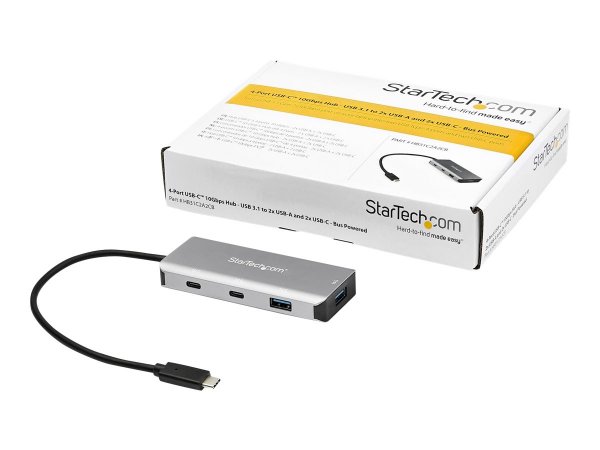 StarTech.com Usb-C -Hub 10 Gbit/s mit 2 x Usb-a- und 2 - Host-Verlängerungskabel