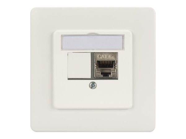 DIGITUS Pannello frontale per moduli Keystone - Piatto - Bianco - RJ-45 - RJ-45 - Femmina - Femmina