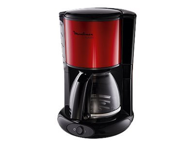 Moulinex Subito - Macchina da caffè con filtro - 1,25 L - Caffè macinato - Nero - Rosso
