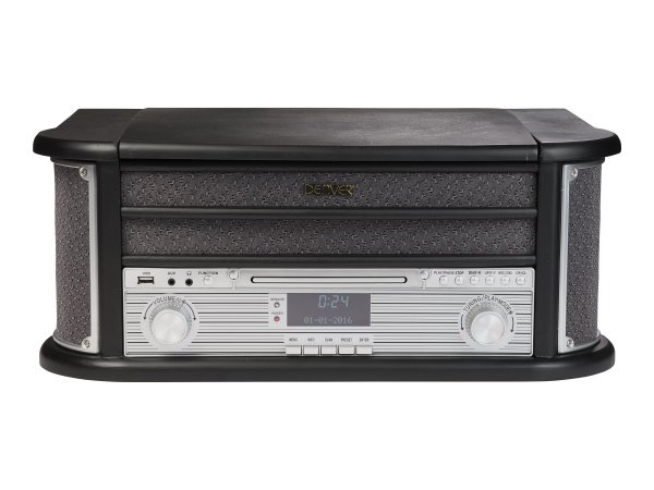 Inter Sales Denver MRD-51 BLACK - Automatico - Nero - Legno - 33 1/3,45,78 Giri/min - Manopola - DAB
