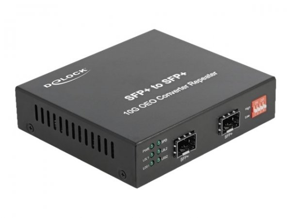 Delock Convertitore multimediale 10GBase-R SFP+ a SFP+ - 10000 Mbit/s - IEEE 802.3ae - 10GBASE-R - s