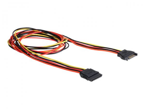 Delock 1m SATA - 1 m - SATA a 15 pin - SATA a 15 pin - Maschio - Femmina - Multicolore