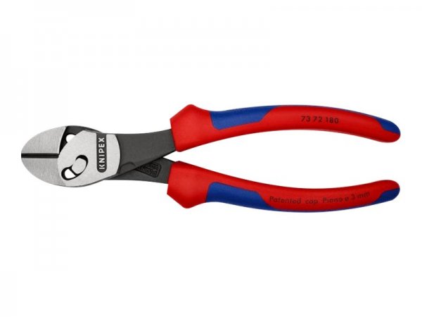 KNIPEX TwinForce - Pinze diagonali - Acciaio al cromo vanadio - Plastica - Blu - Rosso - 180 mm - 28