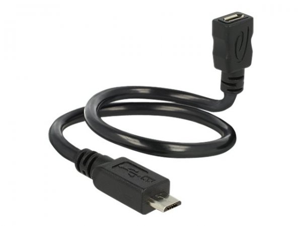 Delock 0.35m - 2xUSB2.0 Micro-B - 0,35 m - Micro-USB B - Micro-USB B - USB 2.0 - Maschio/Femmina - N