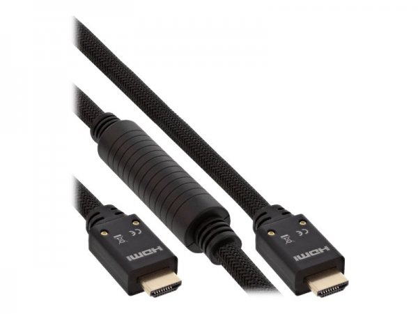 InLine Cavo HDMI - attivo - 4K2K - guaina nylon - 25m - High Speed - Ethernet
