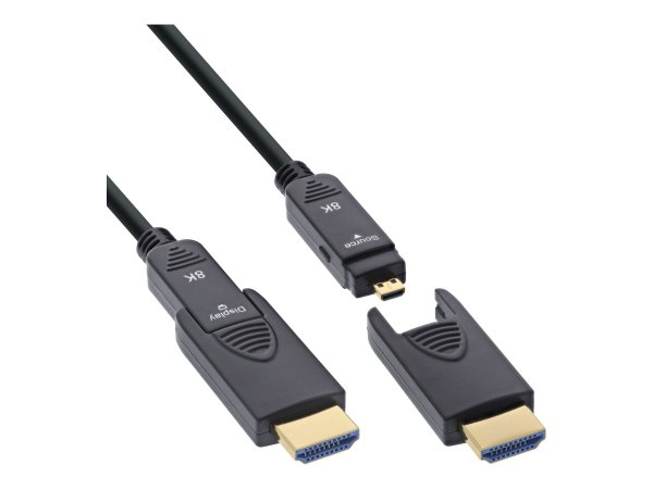 InLine Cavo HDMI AOC - Ultra High Speed 2.1 - staccabile - 8K - 40 m