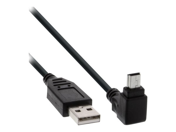 InLine Cavo USB 2.0 Mini - Am/ Mini Bm(5pol.) - Angolato v/ Alto - nero - 3m