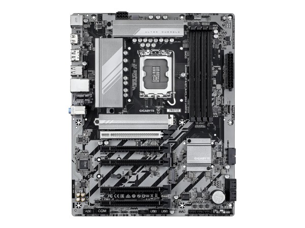 Gigabyte B860 DS3H Mainboard - Intel Core Ultra CPUs, 8+1+2+2 Phasen VRM, bis zu 9066MHz DDR5, 1xPCI