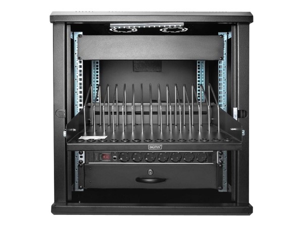 DIGITUS Mensola estraibile per tablet - portatili - smartphone - Mensola per scaffale - Acciaio - Ne