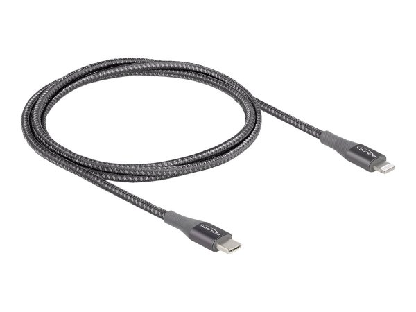 Delock Cavo dati e cavo di ricarica USB Type-C per Lightning per iPhone - iPad e iPod da grigio 1 m