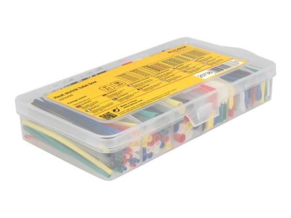 Delock Scatola di assortimento per tubi termorestringenti - rapporto di restringimento 2:1 - colori