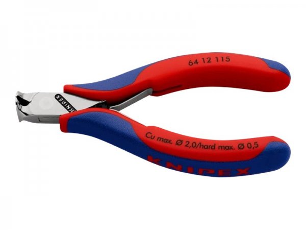 KNIPEX 64 12 115 - Tronchese per elettronica - Acciaio - Blu - Rosso - 115 mm - 91 g