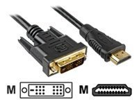 Sharkoon 4044951009053 - 2 m - HDMI - DVI-D - Oro - Nero - Maschio/Maschio