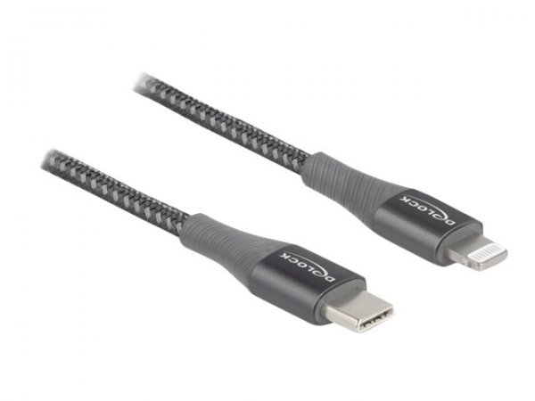 Delock Cavo dati e cavo di ricarica USB Type-C per Lightning per iPhone - iPad e iPod da grigio 0,5