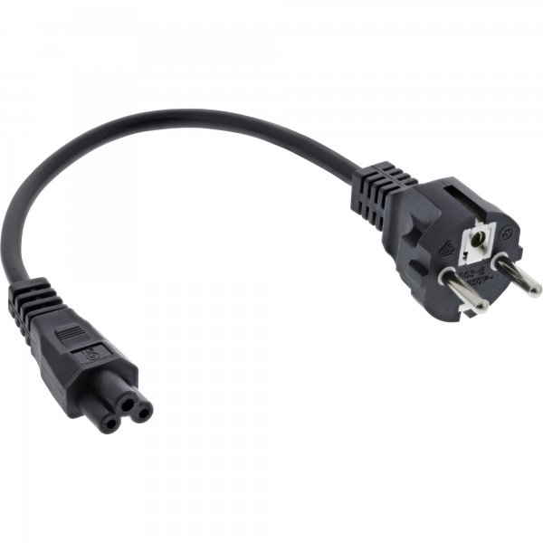 InLine Cavo alimentazione spina Shu.cko presa C5 per notebook - nero - 1m