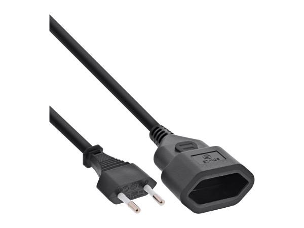 InLine Prolunga Euro - da spina Euro ad attacco Euro - nera - 0,5 m