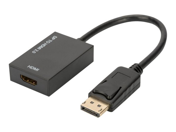 DIGITUS DisplayPort attiva su cavo adattatore HDMI - 0,2 m - DisplayPort - HDMI tipo A (Standard) -