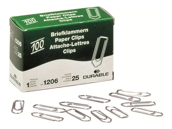 Durable Briefklammern 26mm verzinkt 100 Stück