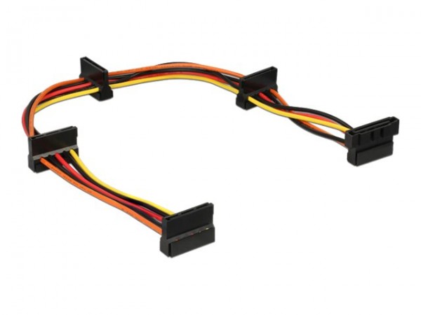 Delock 60141 - 0,4 m - SATA a 15 pin - Maschio - Maschio - Multicolore