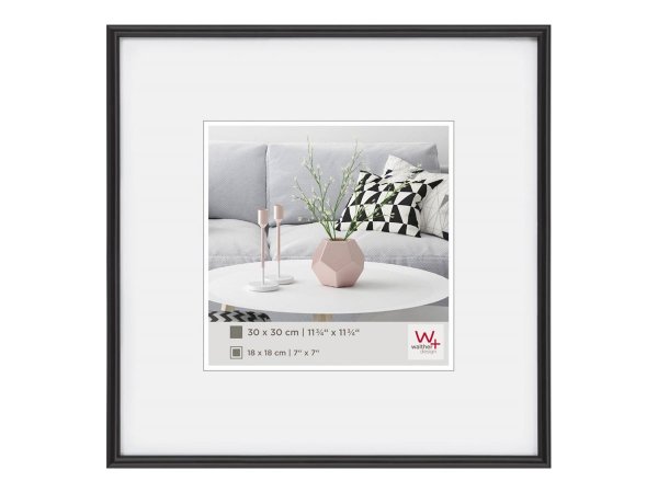 Walther Design Galeria - Nero - Cornice per foto singola - 30 x 30 cm