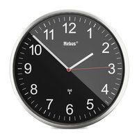 Mebus 19578 - Parete - Mechanical clock - Rotondo - Nero - Metallico - Metallo - Moderno