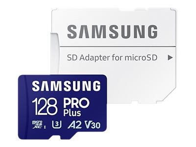 Samsung PRO Plus microSD Memory Card 128GB (2023) - 128 GB - MicroSDXC - Classe 10 - UHS-I - 180 MB/