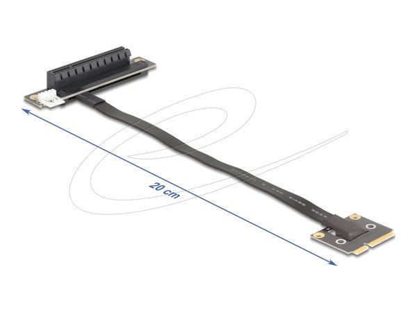 Delock Adapter Mini PCIe Stecker zu 3.0 x8 Slot 90° - Adattatore - 0,2 m