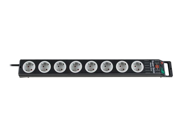 Brennenstuhl 1153380118 - 2,5 m - Nero - Grigio - Policarbonato - 8 presa(e) AC - Nero