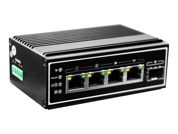 LevelOne IGP-0502 - Switch - -40°C bis 75 - 4 x/1000 PoE+ - Interruttore - 1 Gbps