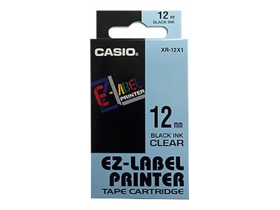 Casio Xr-12 x schwarz auf transparent - Etichette/etichette